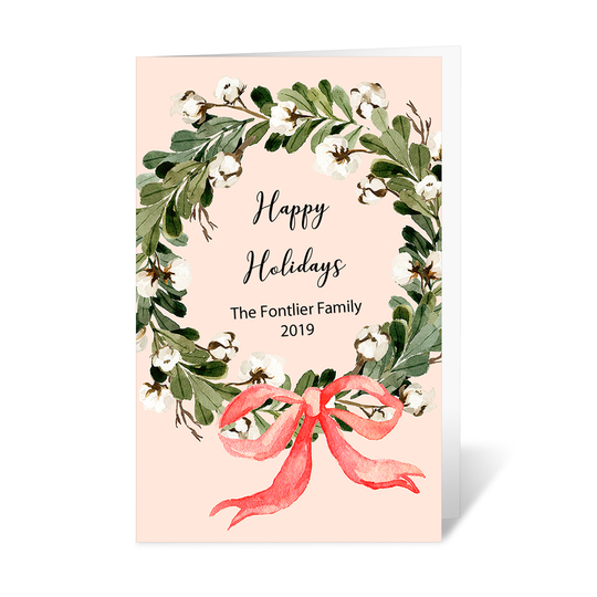 Mistletoe Wreath Folded Gift Enclosures